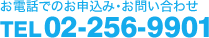 お電話でのお申込み・お問い合わせ 電話番号02-256-9901